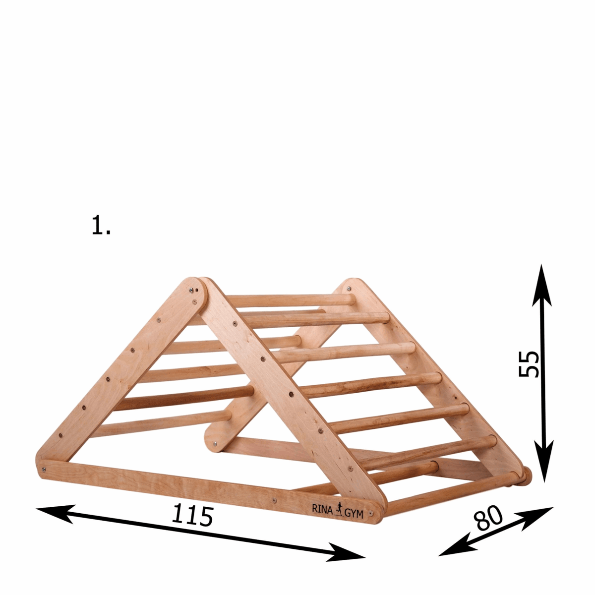 Kletterdreieck mit Rutsche | 55 cm | faltbar und leicht zu verstauen - Kletterling – einfach Kind sein