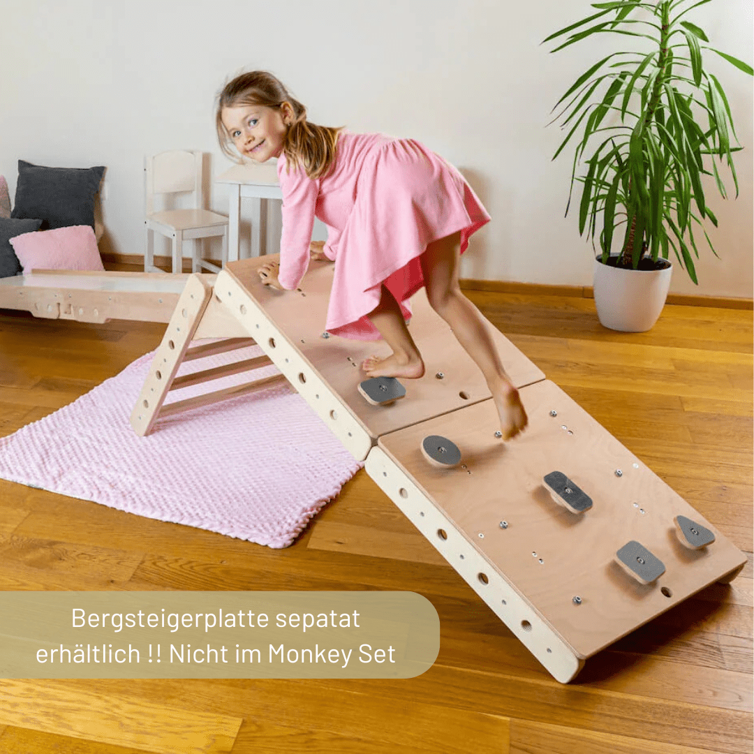 Sprossenwand LOOPO JUNGLE 20in1 | 200 kg belastbar | 2–99 Jahre | 20 Aufbauvariante - Kletterling – einfach Kind sein