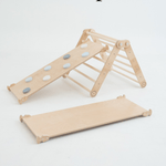 Kletterset MOON FLOW Blue 3 in 1 | Blau | 57 cm hoch | Rutsche wählbar - Kletterling – einfach Kind sein