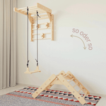 Dreieck - & Sprossenwandschaukel EMMA SWING 2in1 | 180 kg belastbar | 2 Geräte in einem | Kletterdreieck & Schaukel für die Wand | wandelbar - Kletterling – einfach Kind sein