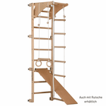 Sprossenwand | 80 kg | 210x70 cm | Klimmzug | Seilleiter | Gymnastikringe - Kletterling – einfach Kind sein