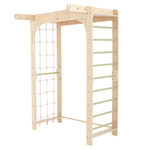 Sprossenwand WOLKENSTIEG ZIMT | 50 kg | 204x127 cm | multifunktional + erweiterbar - Kletterling – einfach Kind sein