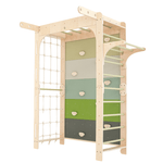 Sprossenwand WOLKENSTIEG GRÜN | 50 kg | 204x127 cm | multifunktional + erweiterbar - Kletterling – einfach Kind sein