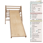 Kletterdreieck BORN + Rutsche | 2x Steigung verstellbar | 81 cm | klappbar - Kletterling – einfach Kind sein