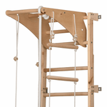 Sprossenwand + Rutsche | 80 kg | 210x70 cm | Klimmzug | Seilleiter | Gymnastikringe - Kletterling – einfach Kind sein