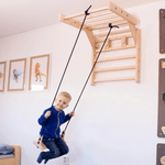Dreieck - & Sprossenwandschaukel EMMA SWING 2in1 | 180 kg belastbar | 2 Geräte in einem | Kletterdreieck & Schaukel für die Wand | wandelbar - Kletterling – einfach Kind sein