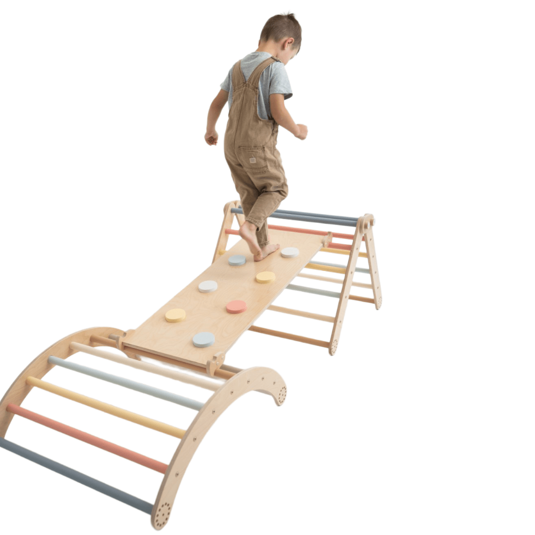 Kletterrutsche MOON - runde Griffe | in 4 Farben | 2 Seiten | 111 x 43 cm - Kletterling – einfach Kind sein