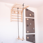 Dreieck - & Sprossenwandschaukel EMMA SWING 2in1 | 180 kg belastbar | 2 Geräte in einem | Kletterdreieck & Schaukel für die Wand | wandelbar - Kletterling – einfach Kind sein