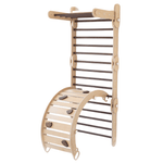 Kletterbogen MOON 3 in 1 | DARKWOOD | 42 x 98 x 47 cm | max. 50 kg | Sprossenwand geeignet - Kletterling – einfach Kind sein