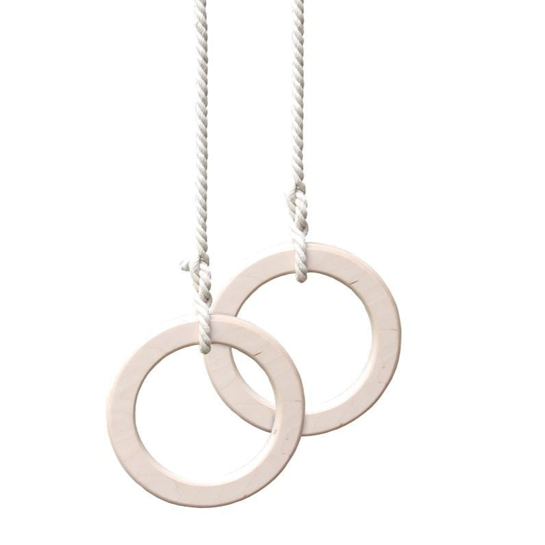 Turnringe - Ringe aus Holz und Naturseil perfekt für die Sprossenwand - 2er Set - Kletterling – einfach Kind sein