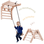 Dreieck - & Sprossenwandschaukel EMMA SWING 2in1 | 180 kg belastbar | 2 Geräte in einem | Kletterdreieck & Schaukel für die Wand | wandelbar - Kletterling – einfach Kind sein
