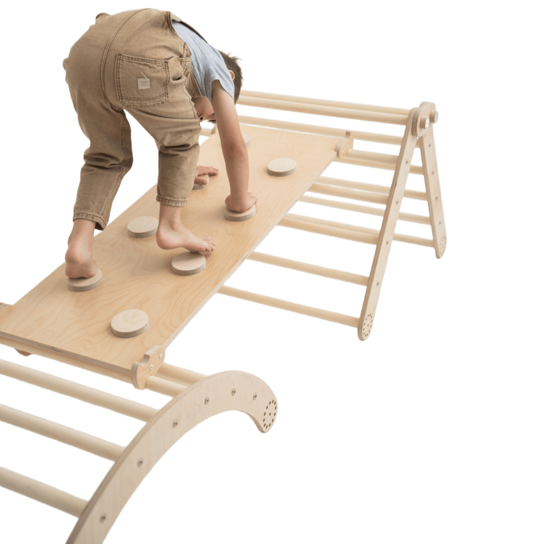 Kletterrutsche MOON - runde Griffe | in 4 Farben | 2 Seiten | 111 x 43 cm - Kletterling – einfach Kind sein