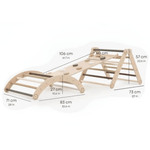 Kletterset MOON FLOW Green 3 in 1 | GRÜN | 57 cm hoch | Rutsche wählbar - Kletterling – einfach Kind sein