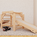 Kletterdreieck EMMA PAN + Rutsche| 3 Module| 46cm | 200 kg belastbar | 2–6 Jahre | 3 - in - 1 Kletterset - Kletterling – einfach Kind sein