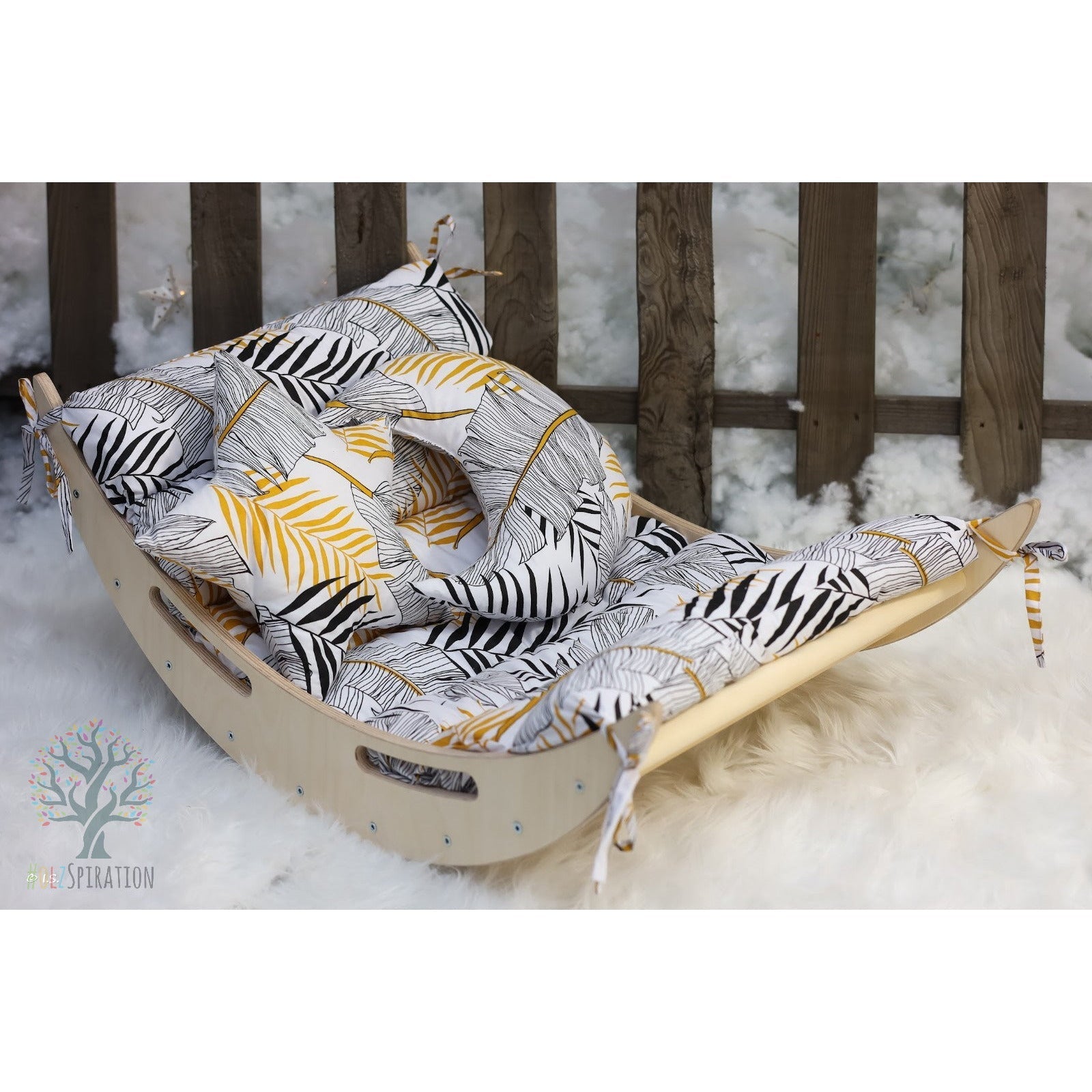 Wippe/Kletterbogen (S) für Kinder ab 1 Jahr - Umweltfreundlich, sicher & motorikfördernd - Inklusive Premium Auflage für zusätzlichen Komfort - Kletterling – einfach Kind sein