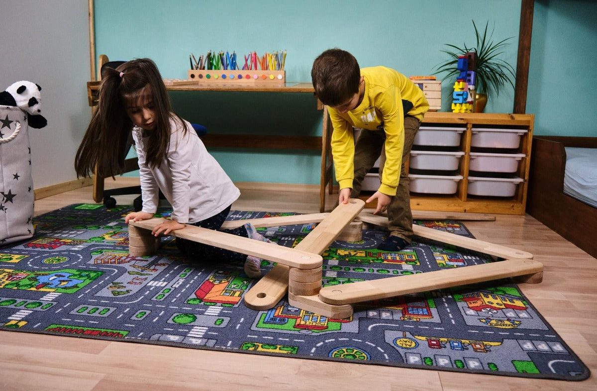 Balance Balken Set mit Hindernissen von PeterundDepi - Kletterling – einfach Kind sein
