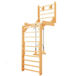 Sprossenwand EMMA SIX + Schaukel | 4 Module | 200 kg belastbar | 6 Aufbauvarianten | modulares System - Kletterling – einfach Kind sein