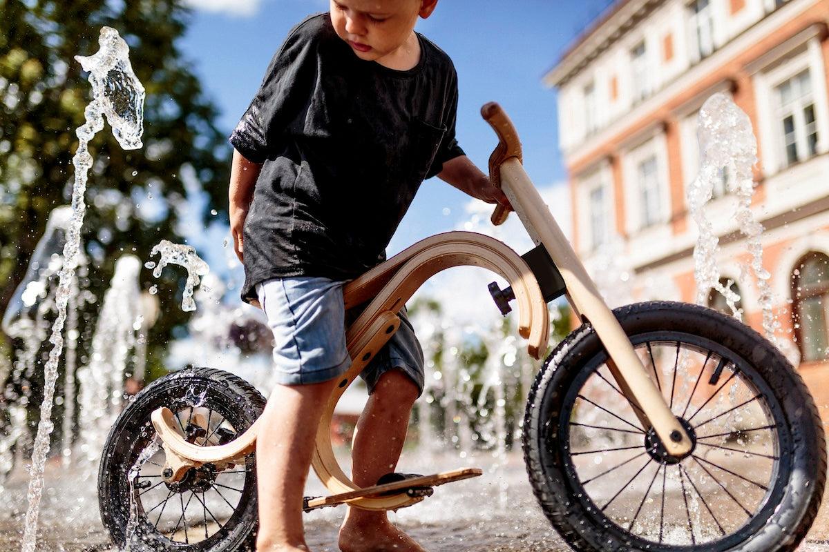 Balance Bike 3in1 aus Holz - mitwachsendes Laufrad für Kinder ab 6 Monaten bis 6 Jahre - Kletterling – einfach Kind sein