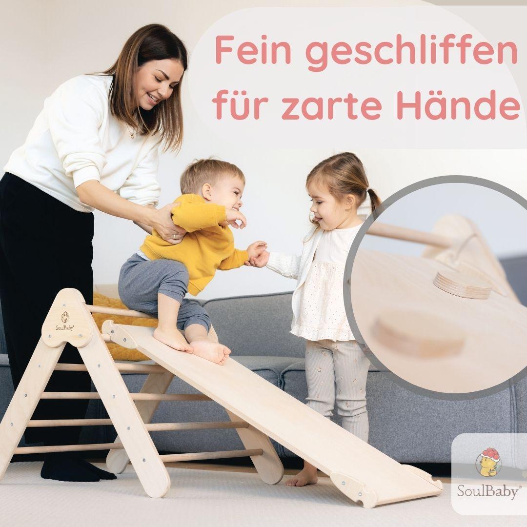 Kletterdreieck mit Rutsche von SOULBABY - Kletterling – einfach Kind sein