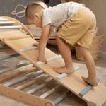 Kletterset MOON FLOW Blue 3 in 1 | Blau | 57 cm hoch | Rutsche wählbar - Kletterling – einfach Kind sein