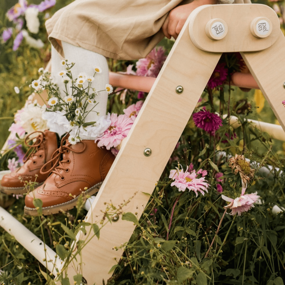 Kletterdreieck - Set MOON FLOW Rosé 3 in 1 | Rosa | 57 cm hoch | Rutsche wählbar - Kletterling – einfach Kind sein