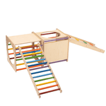 Spielplatz Set BEE CUBE + 2 Kletterrutschen | 2 Kletterwürfel | 58 cm | in 3 Farben - Kletterling – einfach Kind sein