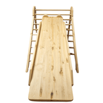 Kletterdreieck ROOT INDOOR mit Rutsche | 115cm Dreieck| 170 cm Rutsche | 2 Seiten | massiv Holz - Kletterling – einfach Kind sein
