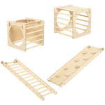 Spielplatz Set BEE CUBE + 2 Kletterrutschen | 2 Kletterwürfel | 58 cm | in 3 Farben - Kletterling – einfach Kind sein