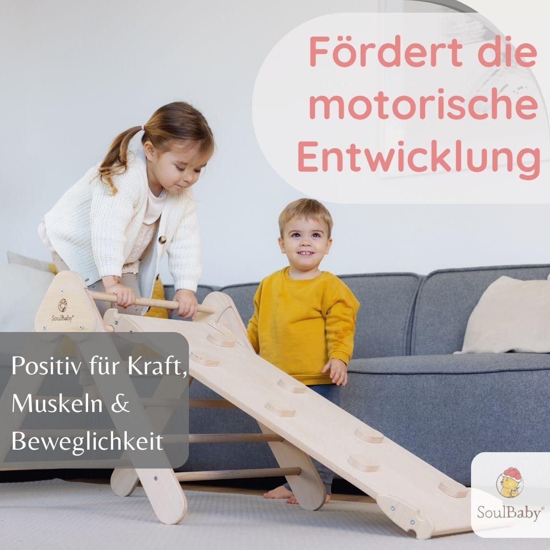 Kletterdreieck mit Rutsche von SOULBABY - Kletterling – einfach Kind sein