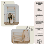 Kletterdreieck GO UP 2in1 + Rutsche | Sprossenwand | 2 - seitige Kletterrutsche | 68 cm | wandelbar | Zubehör erhältlich - Kletterling – einfach Kind sein