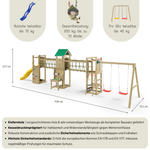 Spielturm GOO SPACE | Klettergerüst OUTDOOR | 3 Türme | 2 Brücken | Matschküche & mehr - Kletterling – einfach Kind sein