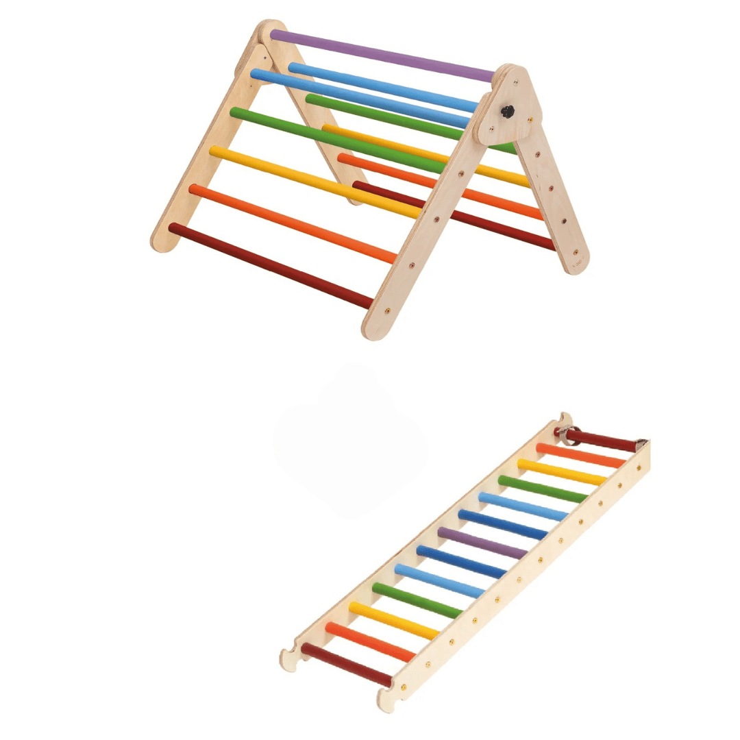 Kletterdreieck BEE BAR + Kletterleiter | 60 cm | Leiter 115 cm | in 3 Farben - Kletterling – einfach Kind sein
