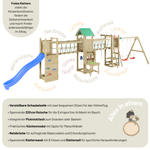 Spielturm GOO SPACE | Klettergerüst OUTDOOR | 3 Türme | 2 Brücken | Matschküche & mehr - Kletterling – einfach Kind sein