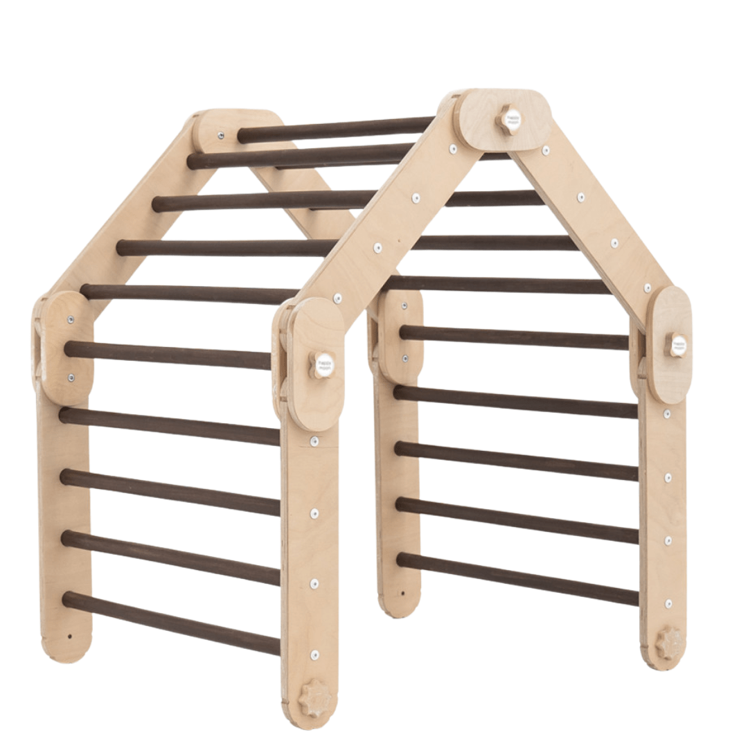 Verstellbares Kletterdreieck FULL MOON | DARKWOOD | 30 Formen | 98 x 67,5 cm | max. 50 kg - Kletterling – einfach Kind sein