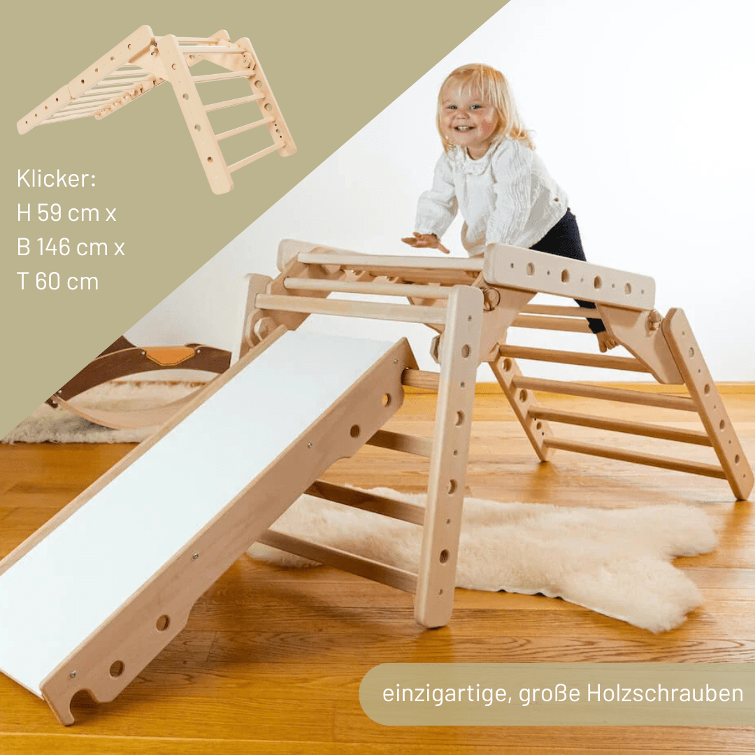 wandelbare Sprossenwand LOOPO MONKEY  7in1 | 200 kg belastbar | 2–99 Jahre | 7 Aufbauvarianten | modulares System - Kletterling – einfach Kind sein