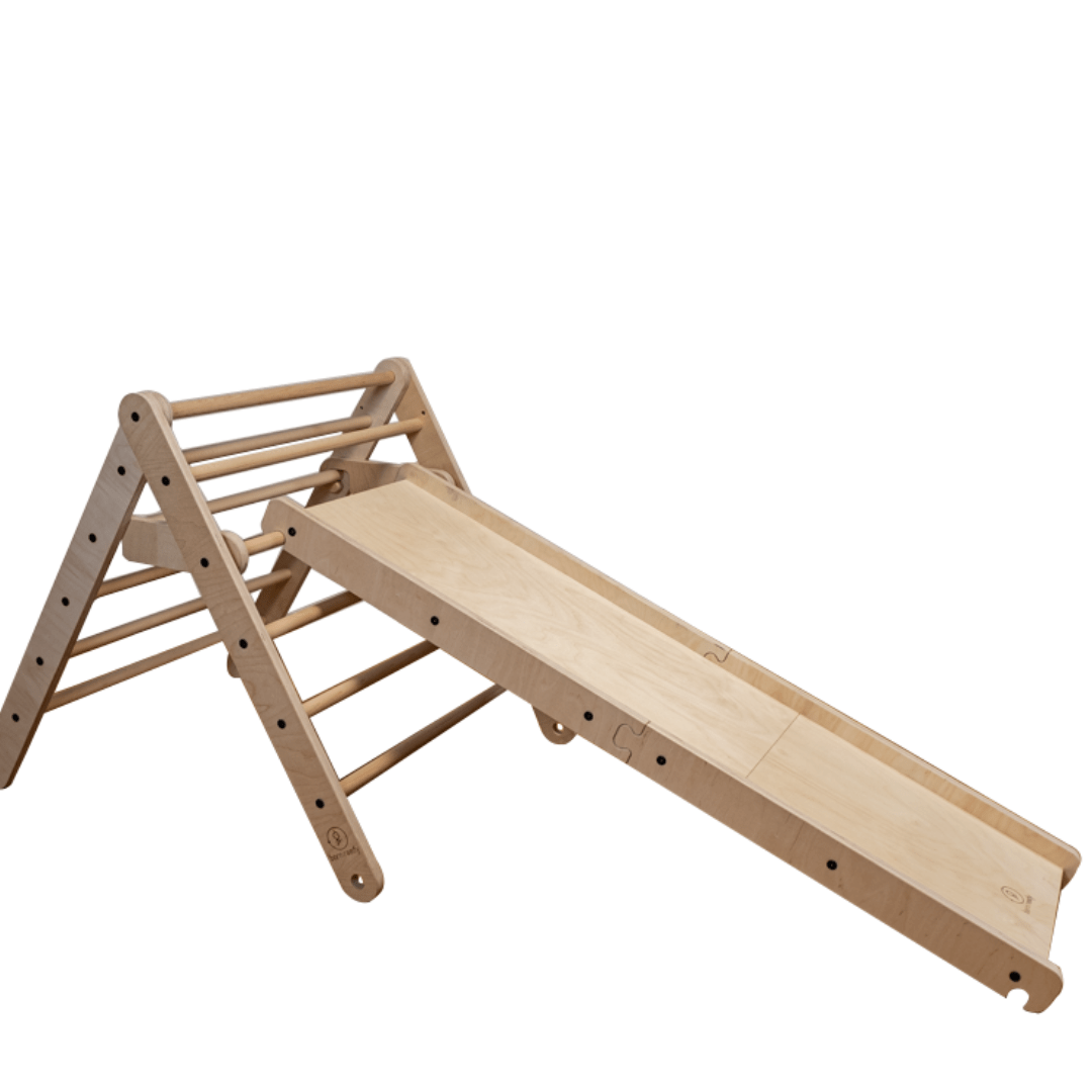 Kletterdreieck BORN + Rutsche | 2x Steigung verstellbar | 81 cm | klappbar - Kletterling – einfach Kind sein