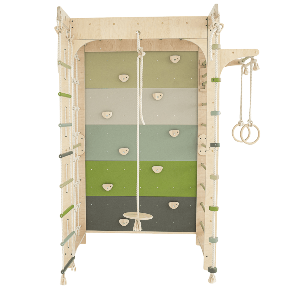 Sprossenwand WOLKENSTIEG GRÜN | 50 kg | 204x127 cm | multifunktional + erweiterbar - Kletterling – einfach Kind sein