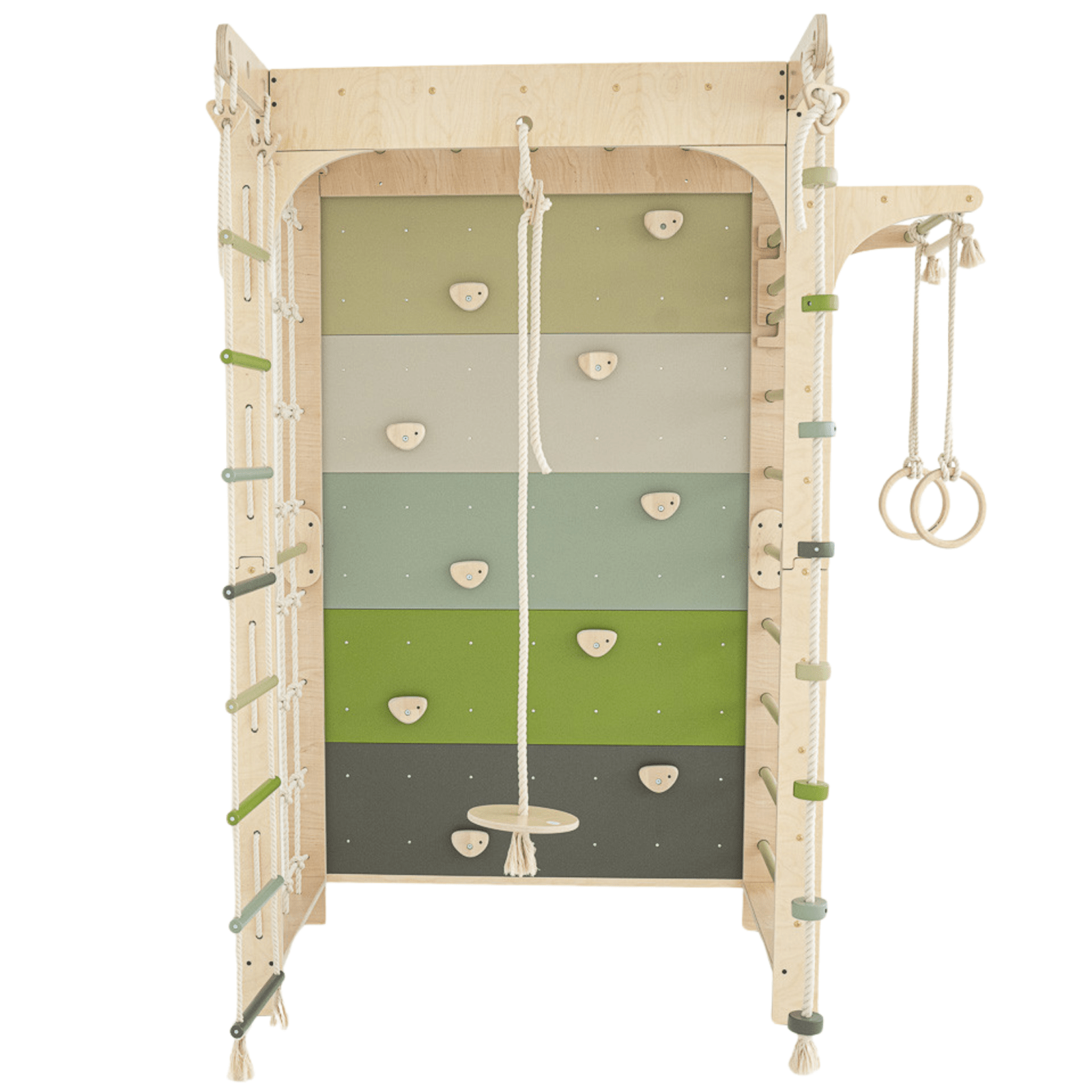 Sprossenwand WOLKENSTIEG GRÜN | 50 kg | 204x127 cm | multifunktional + erweiterbar - Kletterling – einfach Kind sein