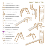 Sprossenwand LOOPO JUNGLE 20in1 | 200 kg belastbar | 2–99 Jahre | 20 Aufbauvariante - Kletterling – einfach Kind sein