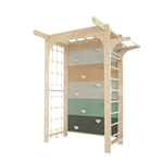 Sprossenwand WOLKENSTIEG ZIMT | 50 kg | 204x127 cm | multifunktional + erweiterbar - Kletterling – einfach Kind sein