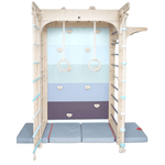 Sprossenwand WOLKENSTIEG BLAU | 50 kg | 204 x 127 cm | multifunktional - Kletterling – einfach Kind sein