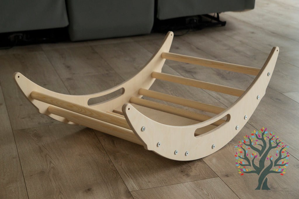 Wippe/Kletterbogen (S) für Kinder ab 1 Jahr - Umweltfreundlich, sicher & motorikfördernd - Inklusive Premium Auflage für zusätzlichen Komfort - Kletterling – einfach Kind sein