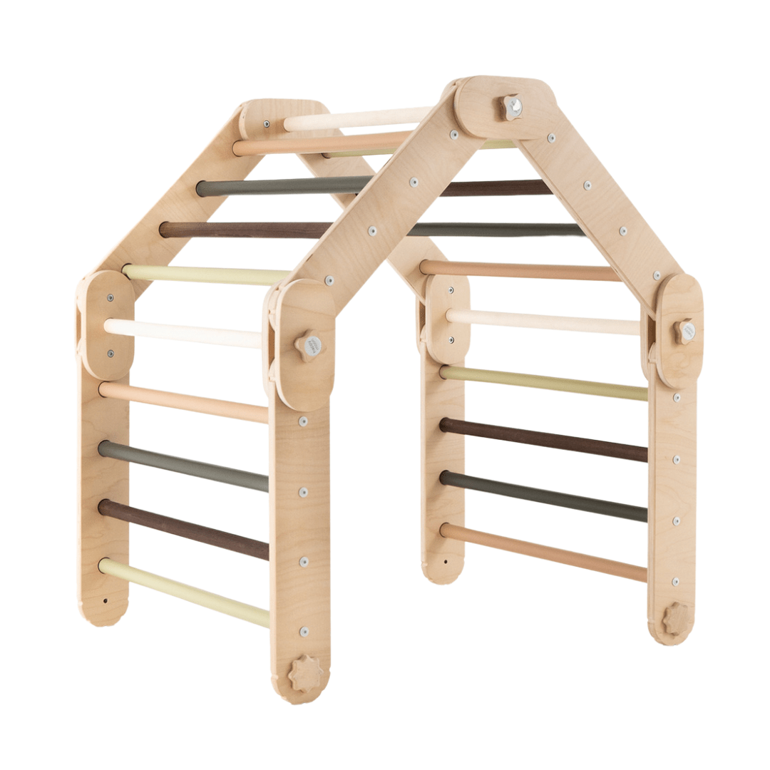 Verstellbares Kletterdreieck FULL MOON | GRÜN | 30 Formen | 98 x 67,5 cm | max. 50 kg - Kletterling – einfach Kind sein