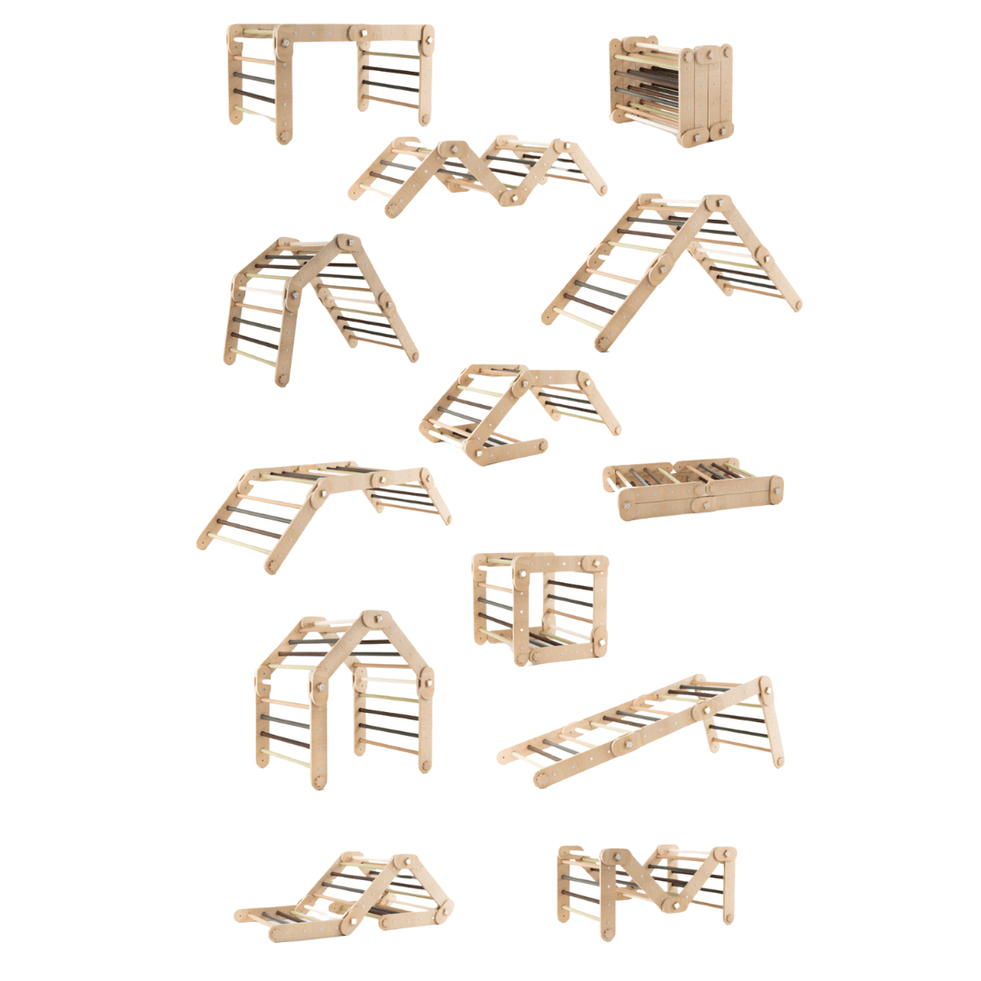 Verstellbares Kletterdreieck FULL MOON | GRÜN | 30 Formen | 98 x 67,5 cm | max. 50 kg - Kletterling – einfach Kind sein