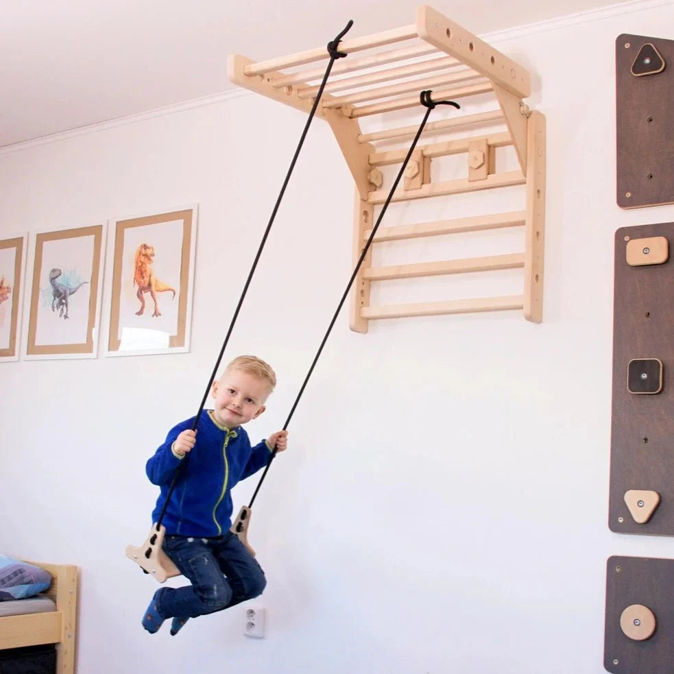 Sprossenwand | EMMA  | 7in1 | 200 kg belastbar | 2–99 Jahre | 7 Aufbauvarianten - Kletterling – einfach Kind sein