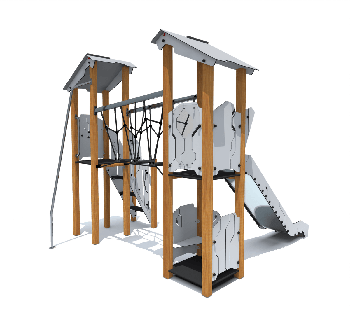 Klettergerüst SPIELPLATZ 226 | Robustes und sicheres Spielgerät für Kitas | Alter 3 bis 6 Jahre - Kletterling – einfach Kind sein
