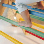 Kletterdreieck BEE CLASSY + Rutsche | 60 cm | doppelseitige Kletterrutsche | klappbar | in 3 Farben - Kletterling – einfach Kind sein