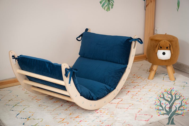 Kletter - Set 3in1 (Medium) - Wippe, klappbares Dreieck & Klettersteig - Für Kinder ab ca. 2 Jahren - Förderung der Motorik und Kreativität - Kletterling – einfach Kind sein