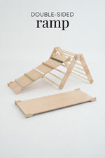 Kletterrutsche MOON - Hühnerleiter | waldgrün pastell | 2 Seiten | 111 x 43 cm - Kletterling – einfach Kind sein