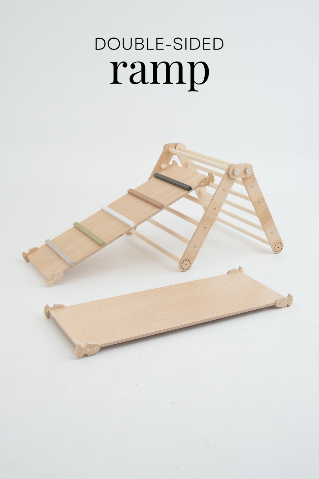 Kletterrutsche MOON - Hühnerleiter | waldgrün pastell | 2 Seiten | 111 x 43 cm - Kletterling – einfach Kind sein